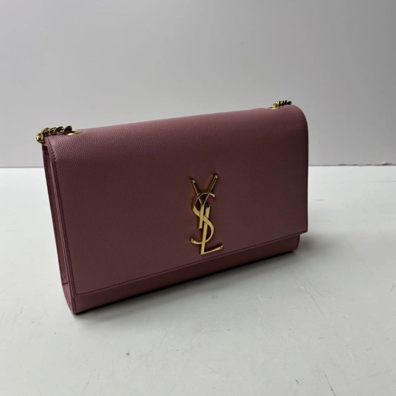YSL 粉色KATE中號肩背斜背包 24*14.5*5.5 98新 配件塵袋-1