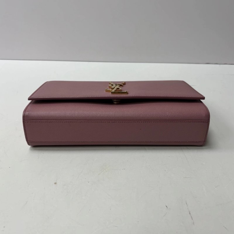 YSL 粉色KATE中號肩背斜背包 24*14.5*5.5 98新 配件塵袋-3