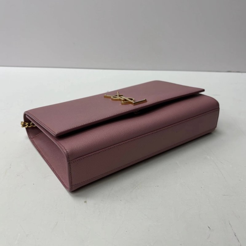 YSL 粉色KATE中號肩背斜背包 24*14.5*5.5 98新 配件塵袋-4