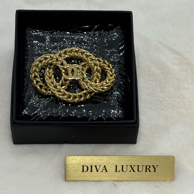 Chanel CC 復古胸針-0