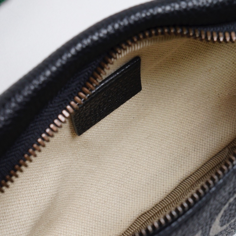 Gucci 綠紅背帶 胸/腰包 小號(黑色)-7