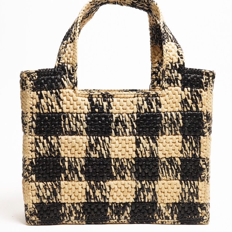 LOEWE 草編籃子 迷你托特包(附背帶)-1