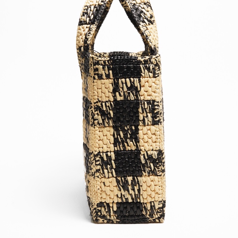 LOEWE 草編籃子 迷你托特包(附背帶)-2