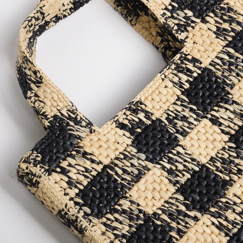 LOEWE 草編籃子 迷你托特包(附背帶)-5