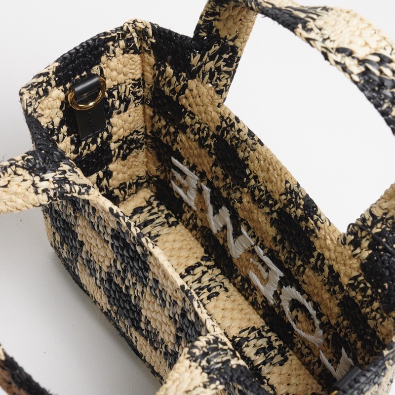 LOEWE 草編籃子 迷你托特包(附背帶)-8