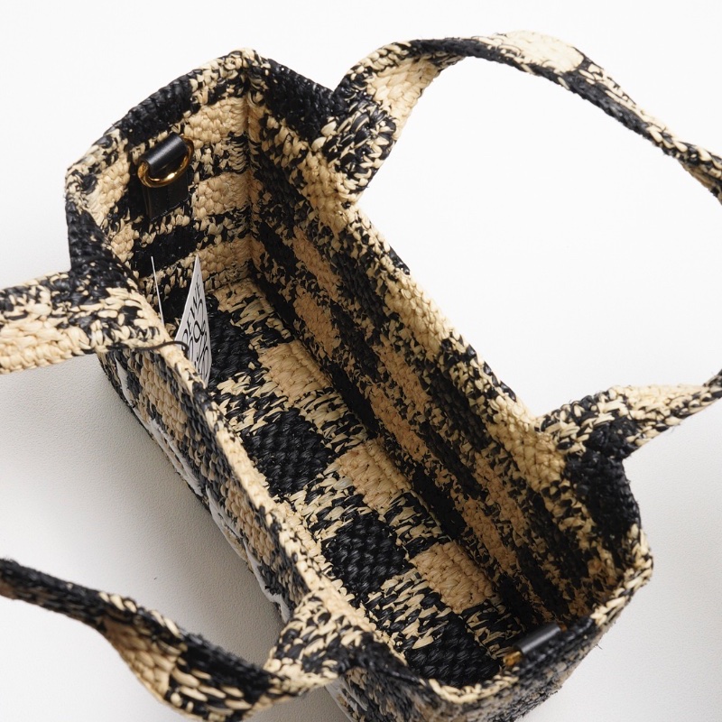 LOEWE 草編籃子 迷你托特包(附背帶)-13