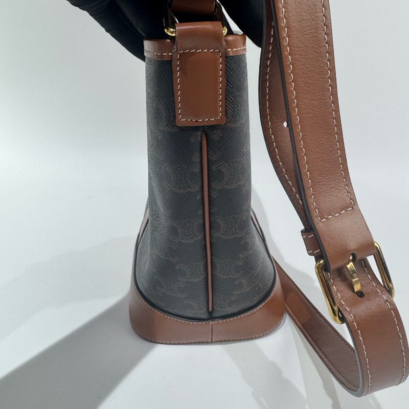 Celine/賽琳水桶老花小號單肩斜挎包。-3