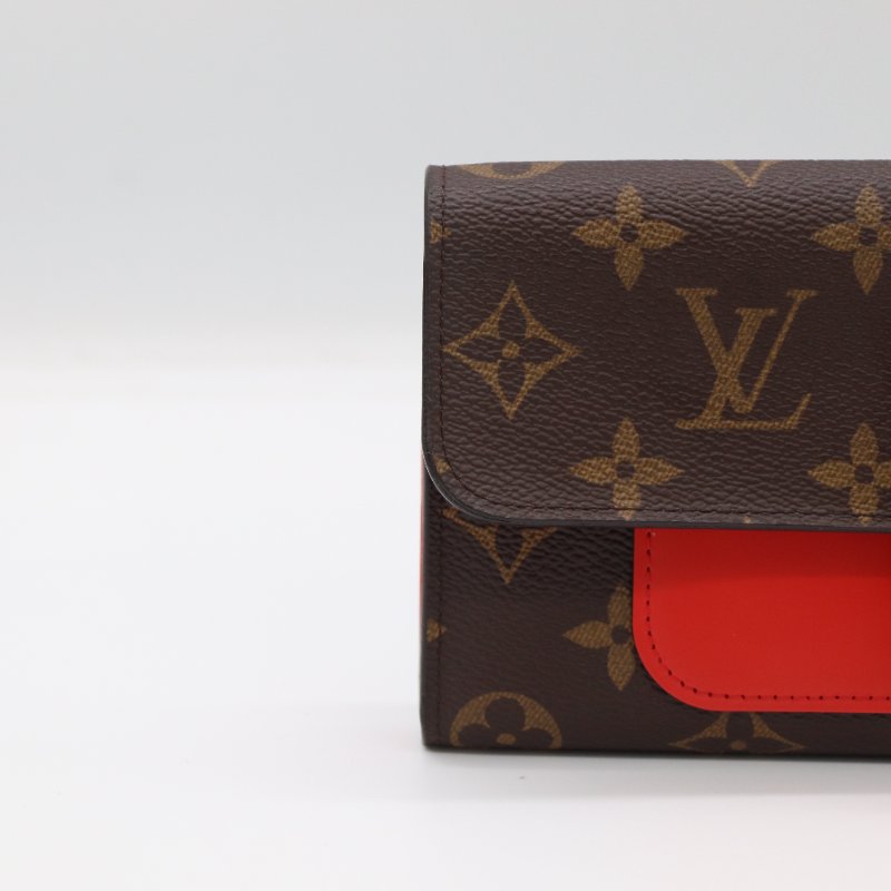 【已絕版♥️ 近新閒置】Louis Vuitton 路易威登 LV 新版Flower 經典花紋 扣式長夾 紅色牛皮 經典花紋|M62566-4