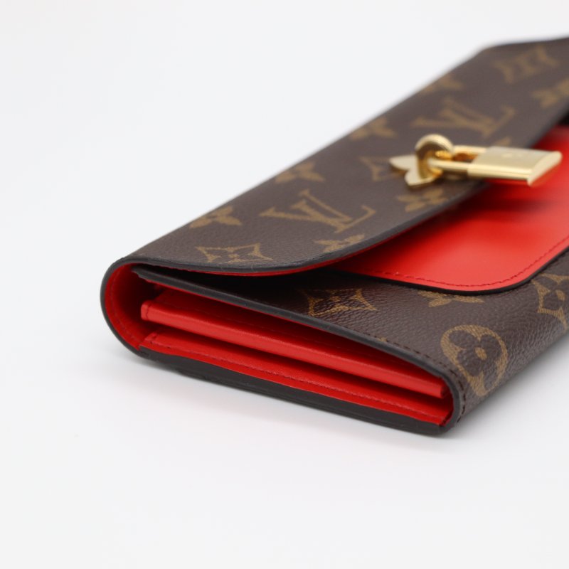 【已絕版♥️ 近新閒置】Louis Vuitton 路易威登 LV 新版Flower 經典花紋 扣式長夾 紅色牛皮 經典花紋|M62566-8