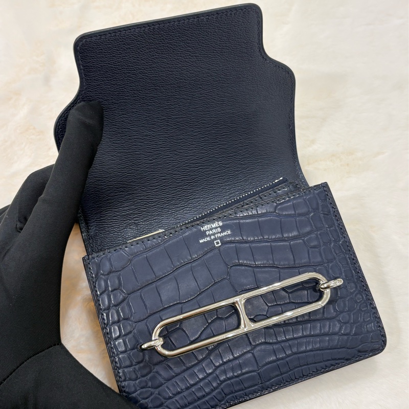 Hermes Roulis slim 湛藍色豬鼻銀扣-5