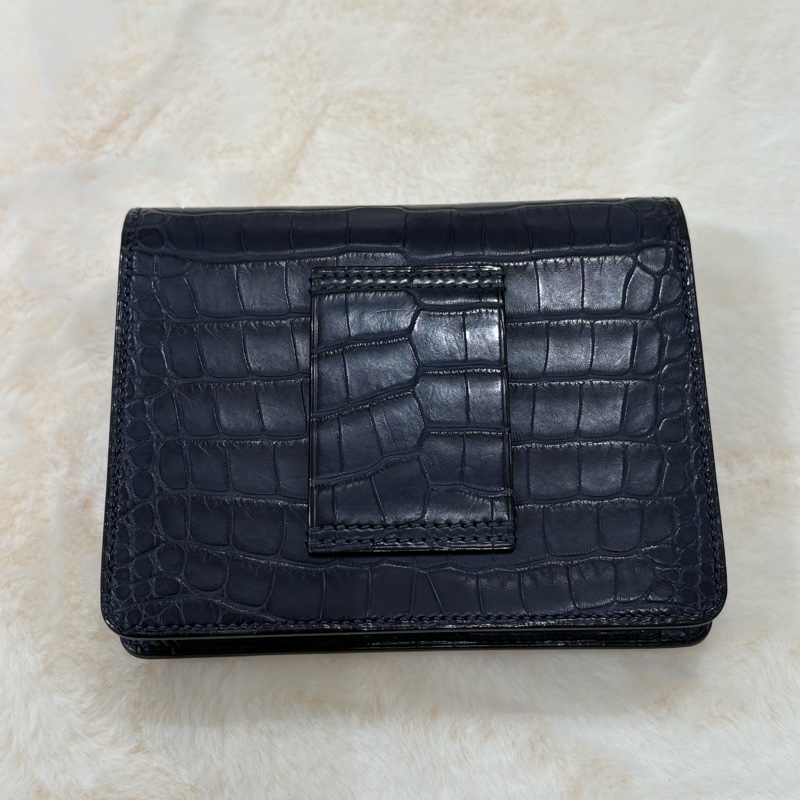 Hermes Roulis slim 湛藍色豬鼻銀扣-9