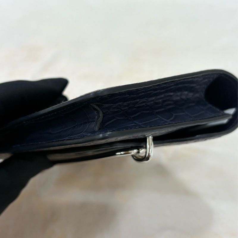 Hermes Roulis slim 湛藍色豬鼻銀扣-11