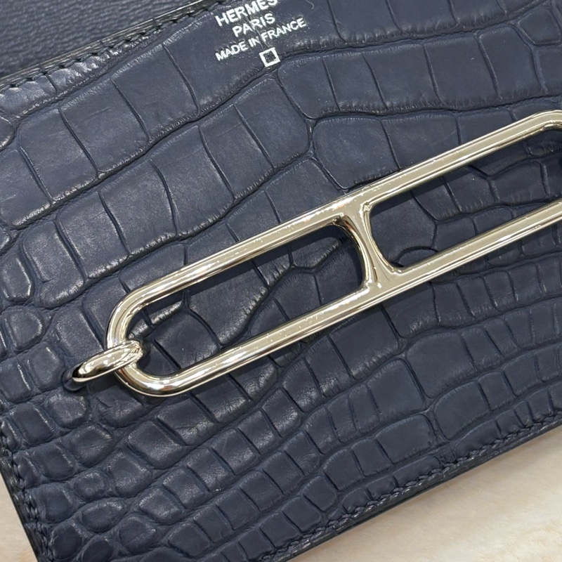 Hermes Roulis slim 湛藍色豬鼻銀扣-13