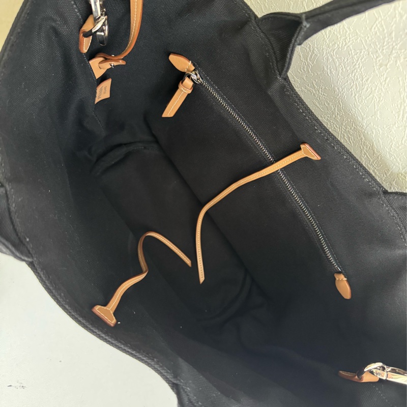 prada黑色單寧步手提兩用包-3