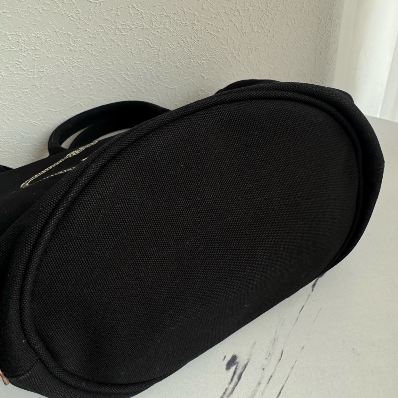 prada黑色單寧步手提兩用包-17