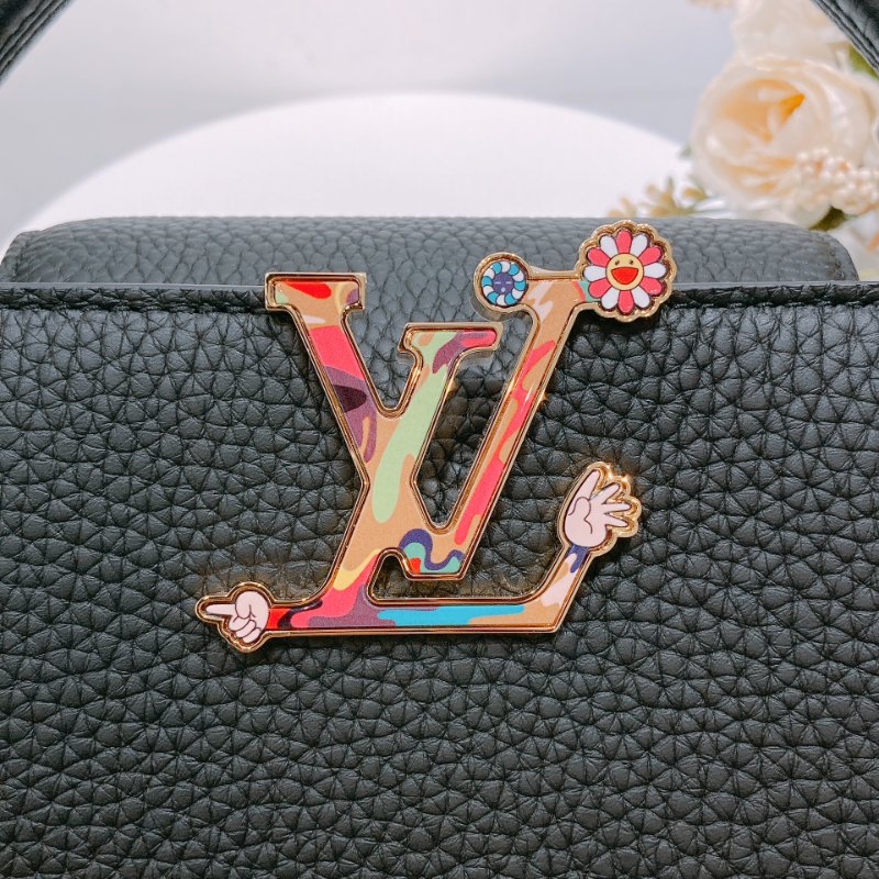 TW4529 Louis Vuitton路易威登 村上隆聯名款  x TM CAPUCINES BB M13832 Black x GHW-14