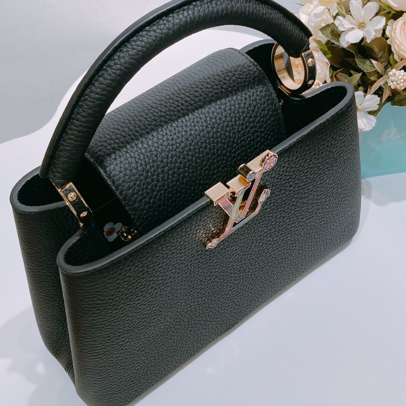 TW4529 Louis Vuitton路易威登 村上隆聯名款  x TM CAPUCINES BB M13832 Black x GHW-16