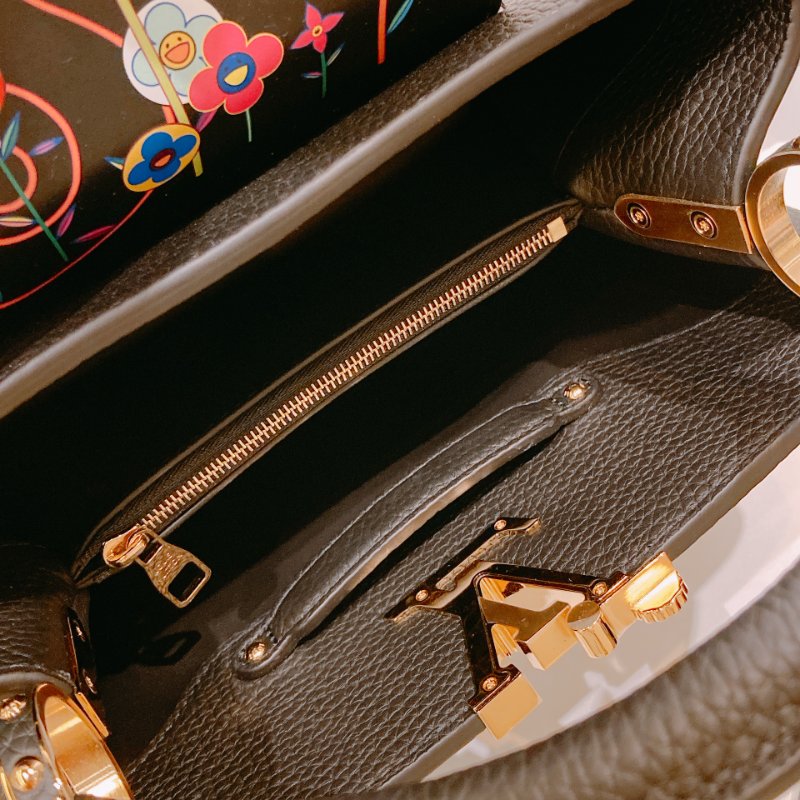 TW4529 Louis Vuitton路易威登 村上隆聯名款  x TM CAPUCINES BB M13832 Black x GHW-19