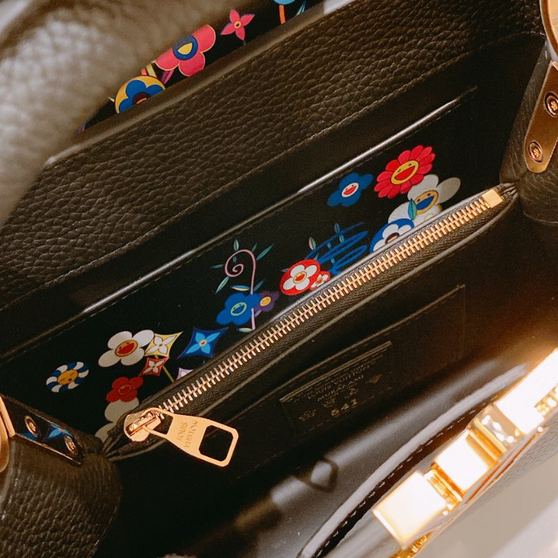 TW4529 Louis Vuitton路易威登 村上隆聯名款  x TM CAPUCINES BB M13832 Black x GHW-20