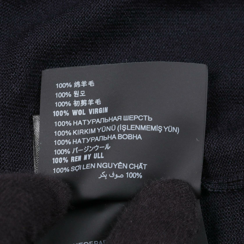 PRADA 男款長袖針織開襟衫，羊毛材質，海軍藍，46號-3