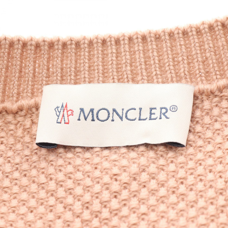 MONCLER 羊毛尼龍開襟羽絨外套 粉紅色 二手 女款 L 碼-2