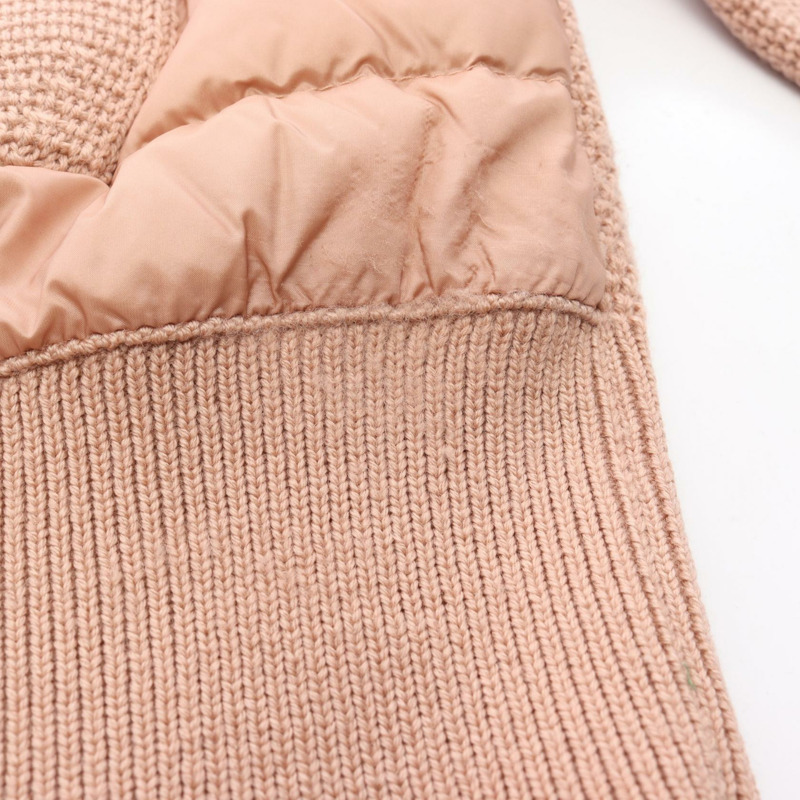 MONCLER 羊毛尼龍開襟羽絨外套 粉紅色 二手 女款 L 碼-7