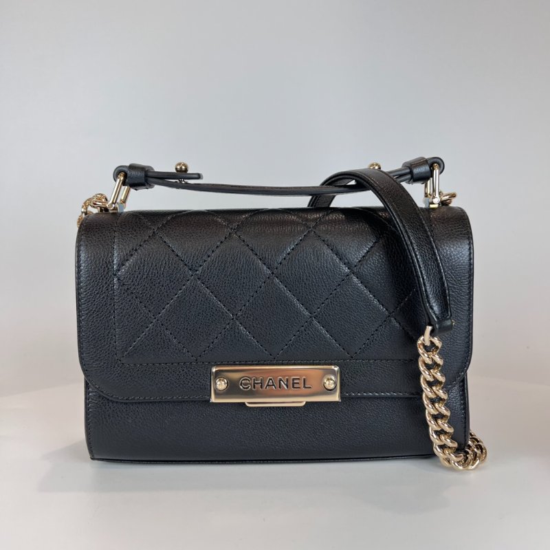 CHANEL 23開 黑牛皮CLICK 兩用包-0