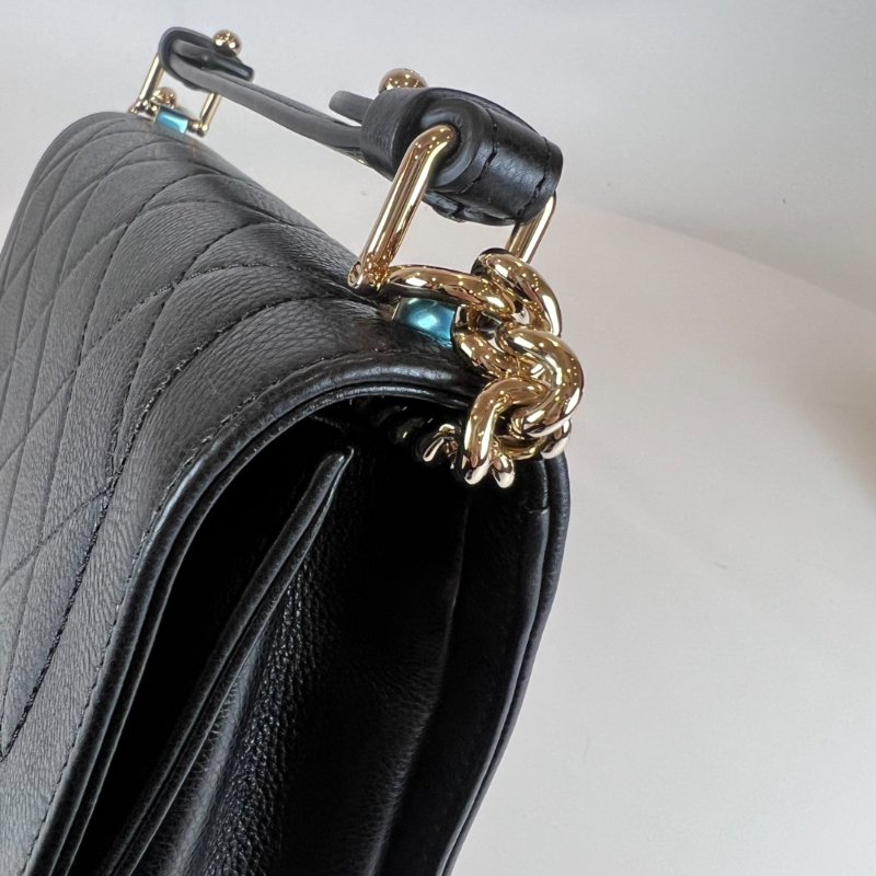 CHANEL 23開 黑牛皮CLICK 兩用包-9