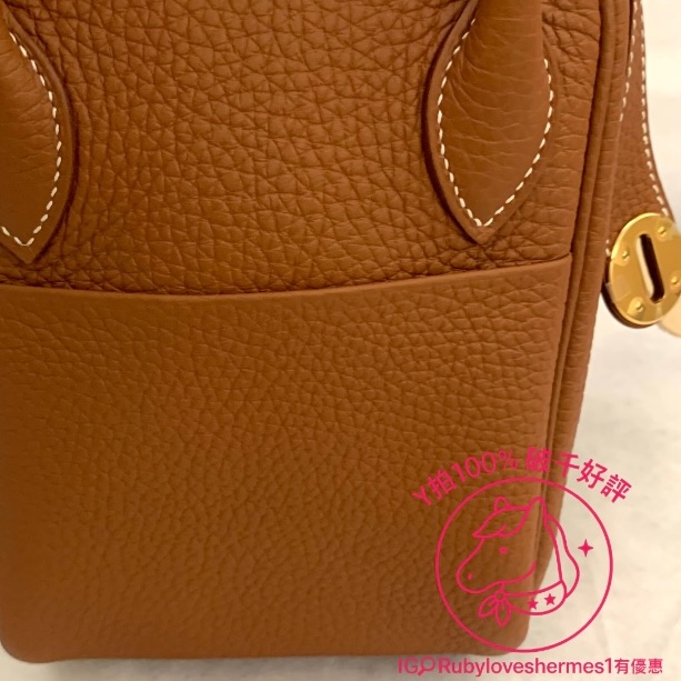 Rubyloveshermes愛馬仕lindy26金棕色金釦台灣購證-4