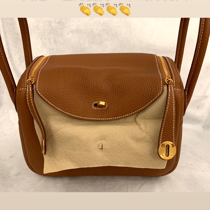 Rubyloveshermes愛馬仕lindy26金棕色金釦台灣購證-5
