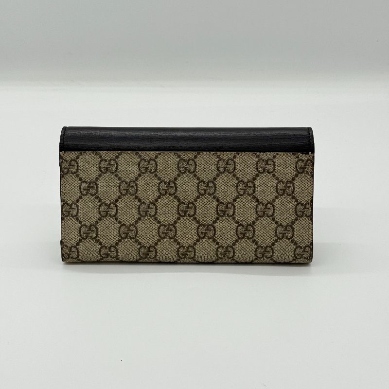 Gucci 古馳 Padlock 黑色牛皮 經典花紋 鏈條錢包 斜挎包 單肩包 多卡位 鈔票位（鏈條可以拆卸）-1