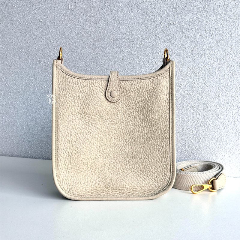 閒置新✨ Hermès 愛馬仕 Evelyne Mini 冰川白金釦一代-6
