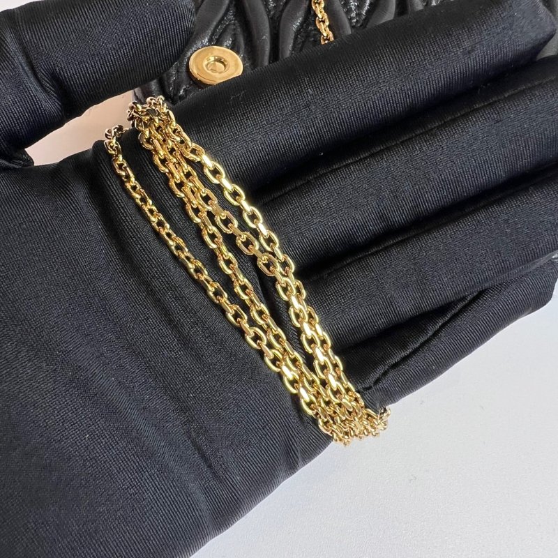 全新品 MIUMIU 黑皺褶包-7