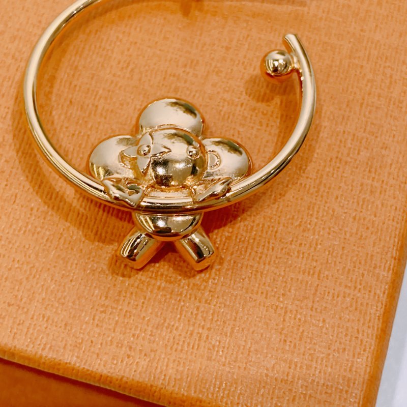 TW4525 Louis Vuitton 路易威登 Viviennei耳環 金色 Gymnast Earrings Gold-1