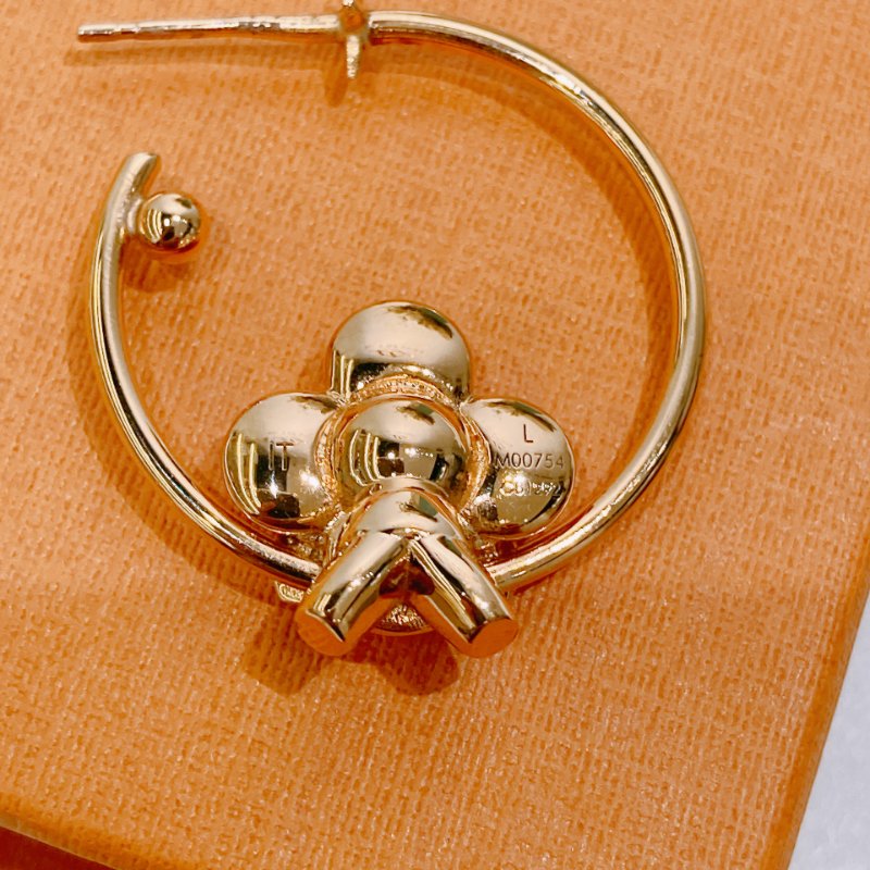TW4525 Louis Vuitton 路易威登 Viviennei耳環 金色 Gymnast Earrings Gold-5