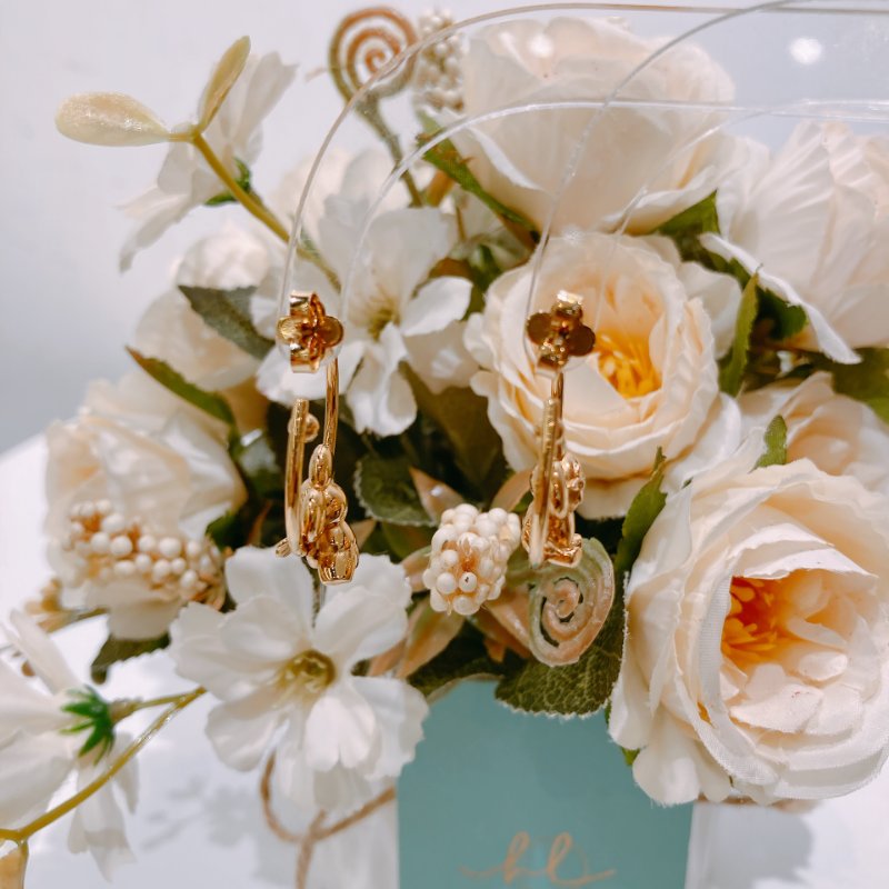 TW4525 Louis Vuitton 路易威登 Viviennei耳環 金色 Gymnast Earrings Gold-11