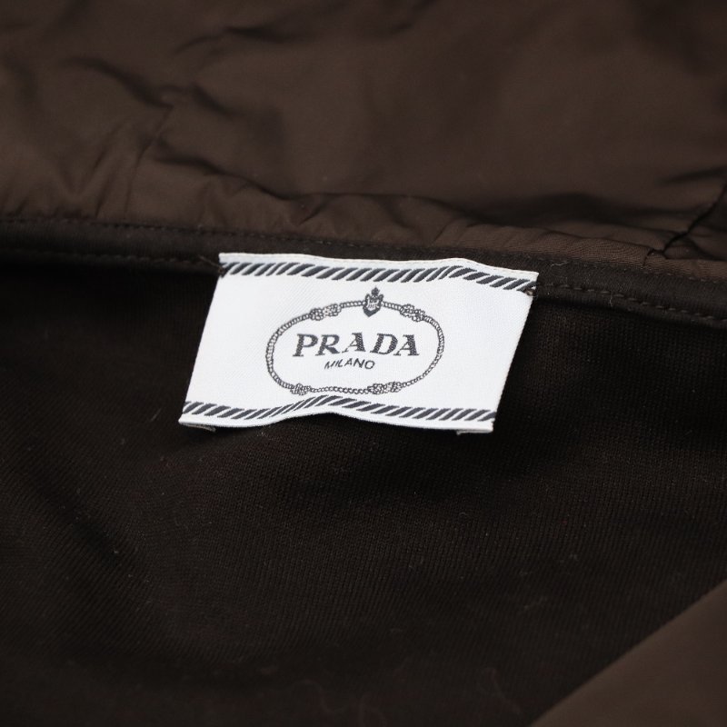 Prada 普拉達 黑色尼龍 降落傘 拉鍊外套 M 號-1