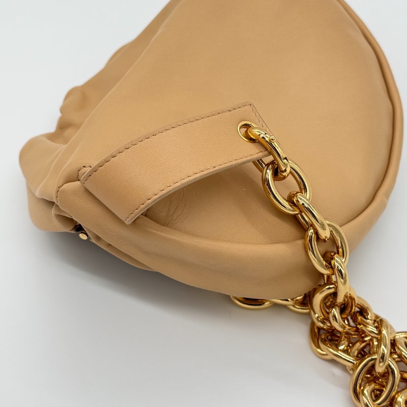 Bottega Veneta 寶緹嘉 奶茶色 小牛角 牛皮 單肩包 腰包-6