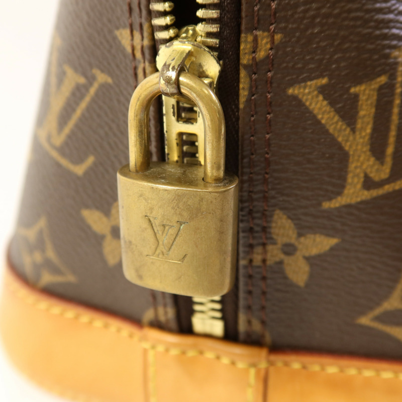 LOUIS VUITTON Monogram Alma金扣手挽袋-9