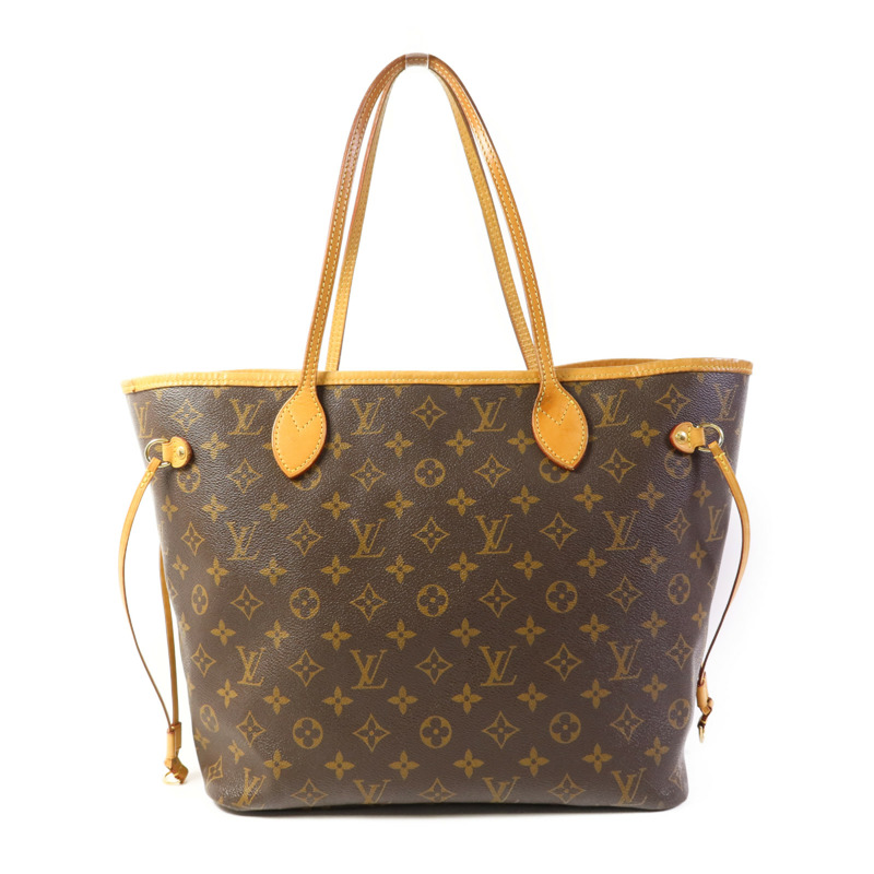 LOUIS VUITTON Monogram Neverfull MM金扣手挽袋-2