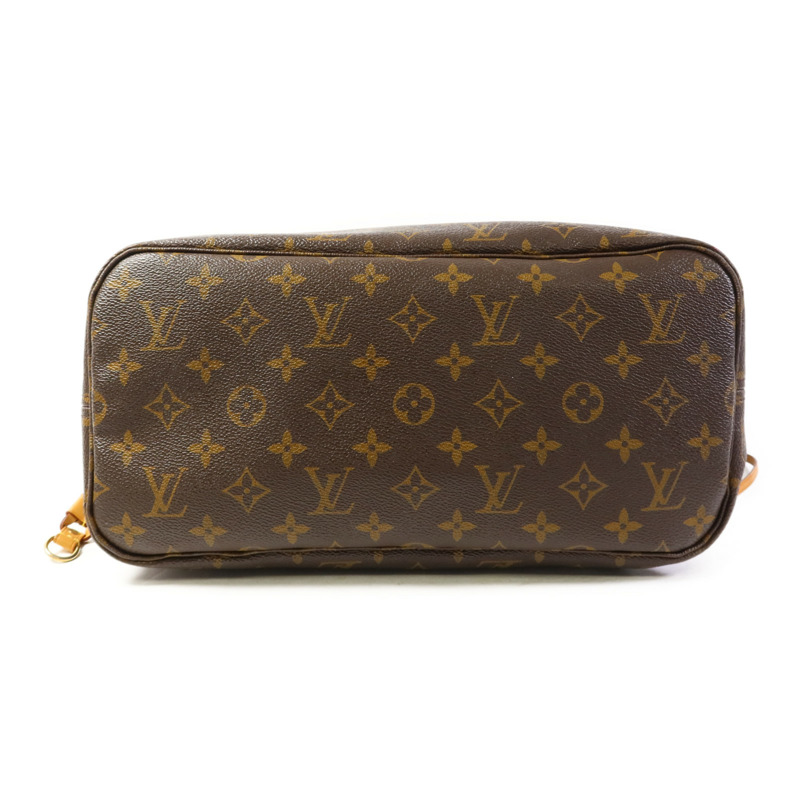 LOUIS VUITTON Monogram Neverfull MM金扣手挽袋-3