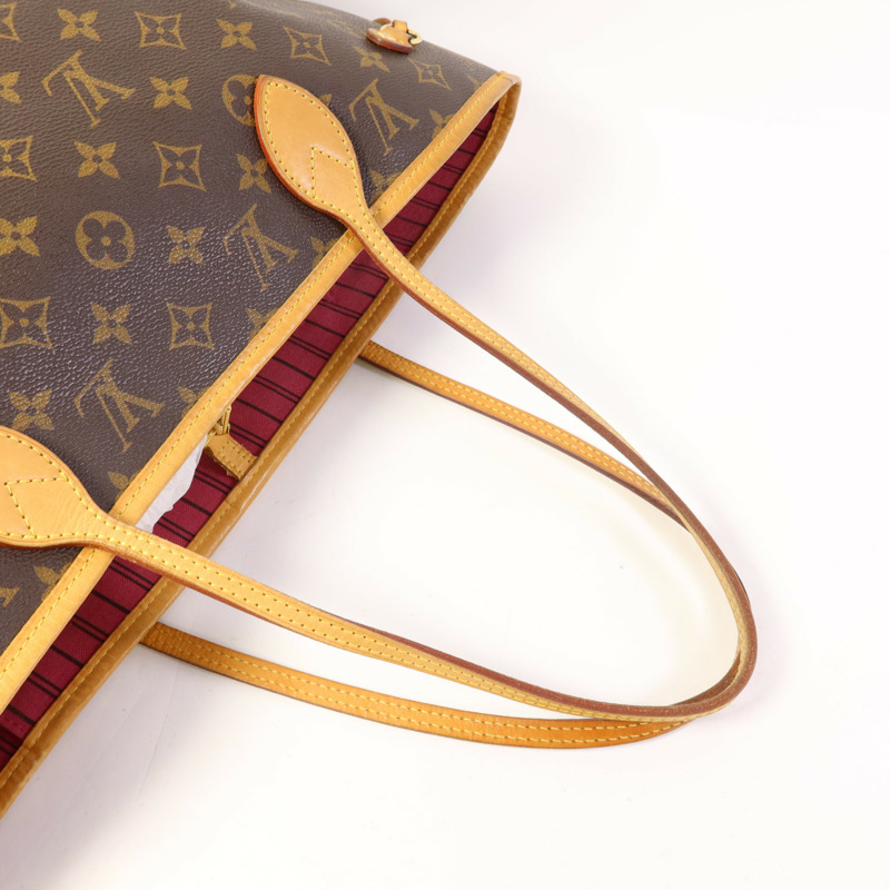 LOUIS VUITTON Monogram Neverfull MM金扣手挽袋-4