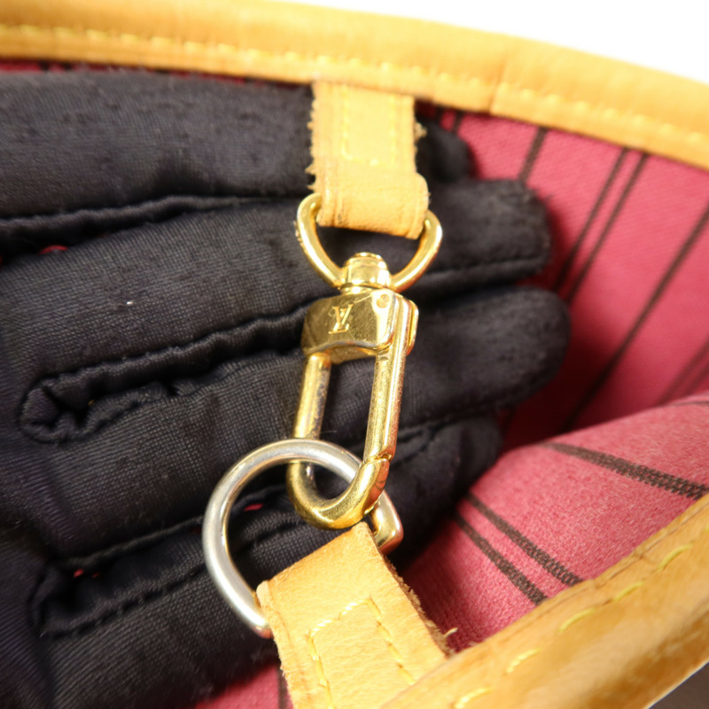 LOUIS VUITTON Monogram Neverfull MM金扣手挽袋-8