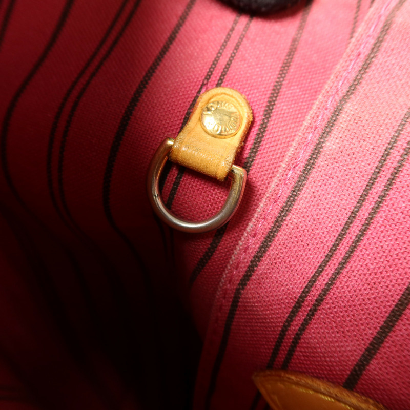 LOUIS VUITTON Monogram Neverfull MM金扣手挽袋-9