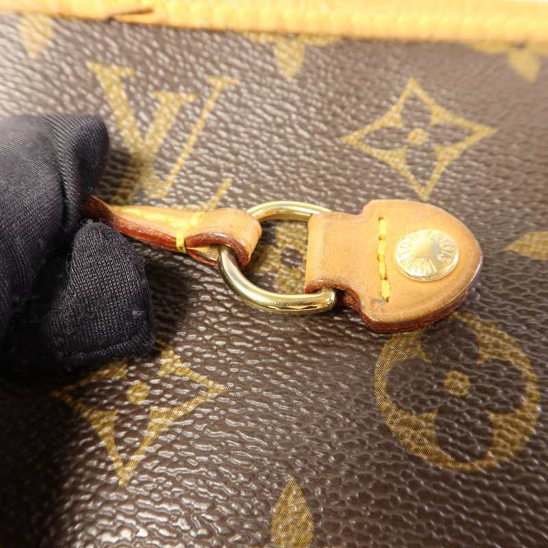 LOUIS VUITTON Monogram Neverfull MM金扣手挽袋-11