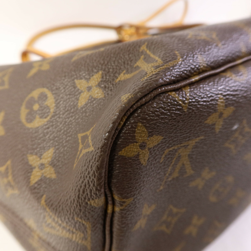 LOUIS VUITTON Monogram Neverfull MM金扣手挽袋-15