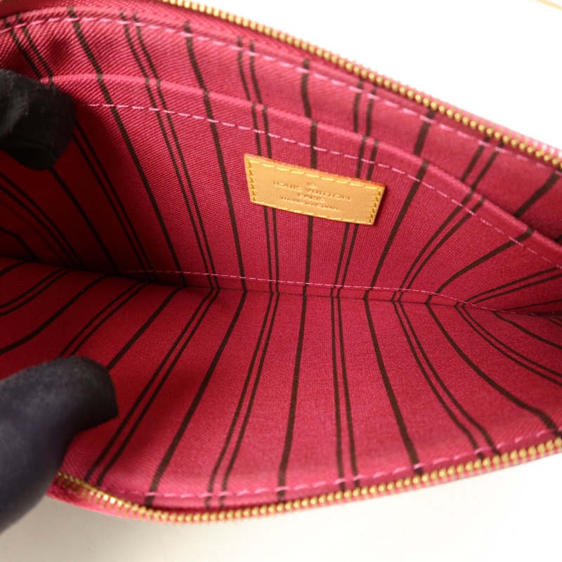 LOUIS VUITTON Monogram Neverfull MM金扣手挽袋-22