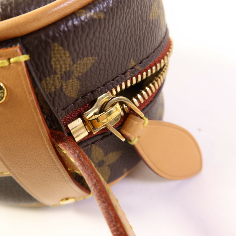 LOUIS VUITTON Monogram Game On Coeur金扣肩背袋棕色-8