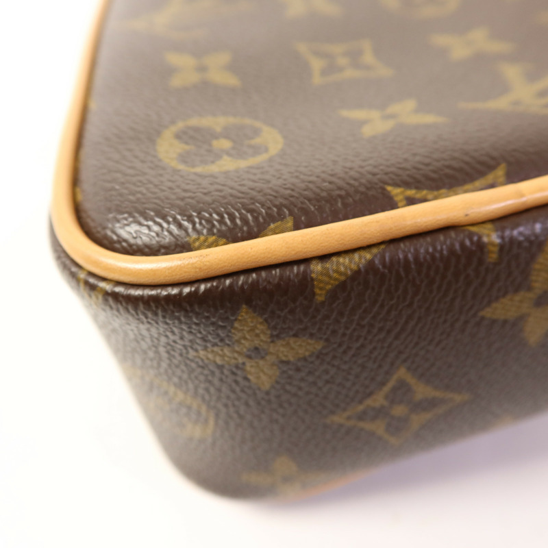 LOUIS VUITTON Monogram Game On Coeur金扣肩背袋棕色-12