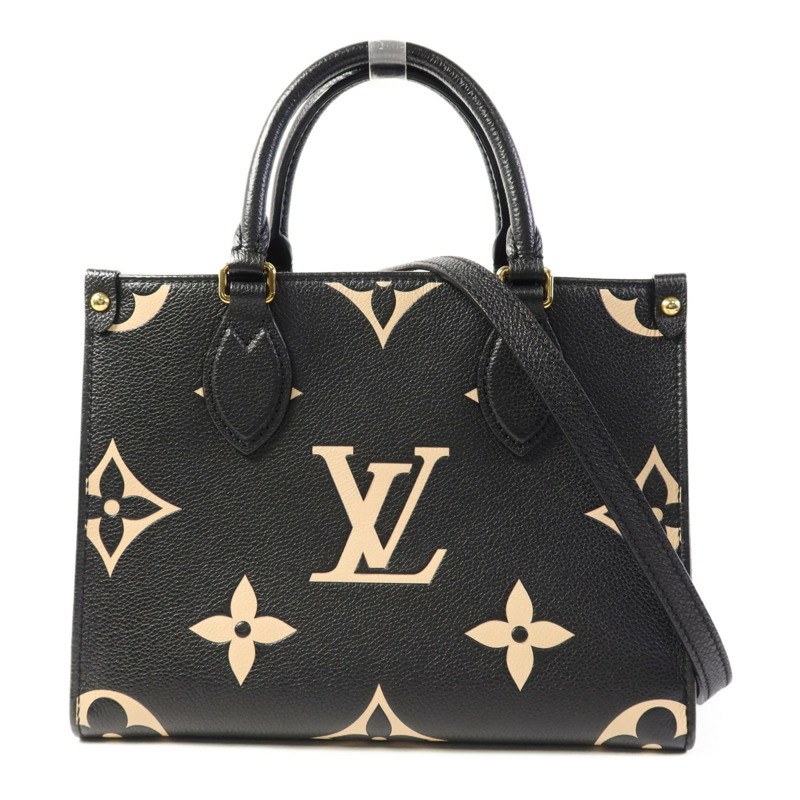 LOUIS VUITTON Monogram Empreinte On The Go PM金扣手挽肩背兩用袋-0